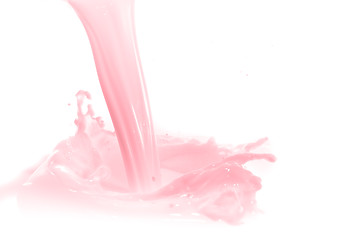 Image showing strawberry milk splash