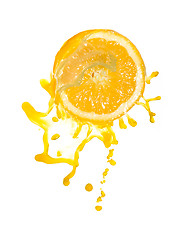 Image showing orange juice splash