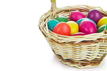 Image showing easter eggs in basket