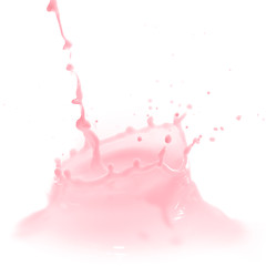 Image showing strawberry milk splash