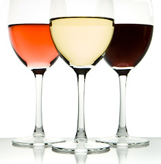 Image showing three wine glasses