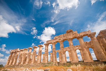 Image showing Greek temple in Selinunte