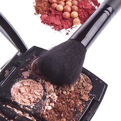 Image showing crushed compact eyeshadows