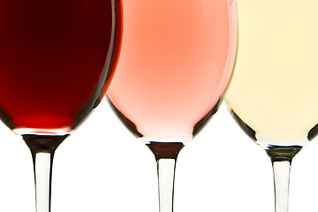 Image showing three wine glasses