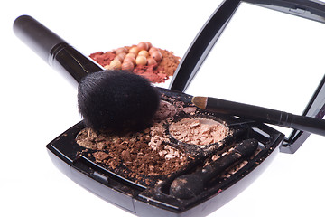 Image showing crushed compact eyeshadows