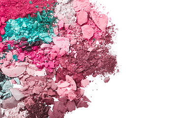 Image showing set of multicolor crushed eyeshadows