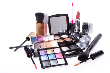 Image showing set of cosmetic makeup products