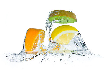 Image showing fruit splashing