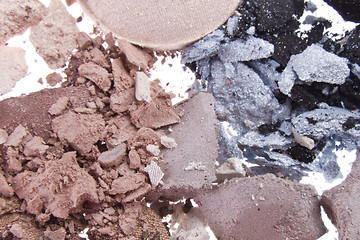 Image showing multicolored crushed eyeshadows