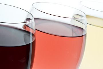 Image showing three wine glasses