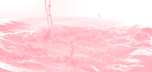 Image showing strawberry milk splash