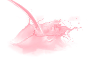 Image showing strawberry milk splash