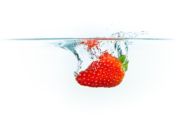 Image showing strawberry in the water