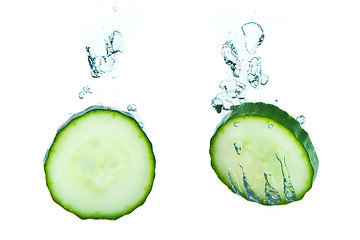 Image showing cucumber in water