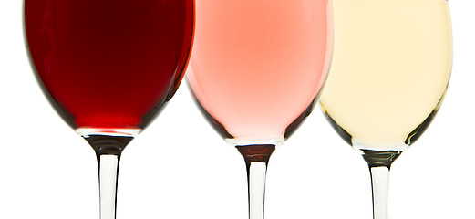 Image showing three wine glasses