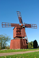 Image showing Small Red Windmill