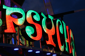 Image showing fun fair attraction advertising