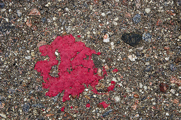 Image showing Background of grunge stone asphalt road closeup 