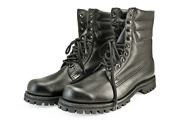 Image showing Army pair high boots