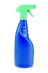 Image showing Bottle of blue with sprays