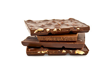 Image showing Chocolate various pieces of broken