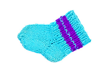 Image showing Knitted blue socks