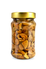 Image showing Mushrooms marinated in a high bank