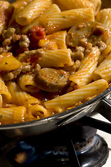 Image showing sausage and rigatoni