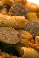 Image showing sausage and rigatoni