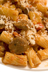 Image showing sausage and rigatoni