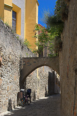 Image showing Walkway in a small village