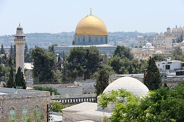 Image showing Temple Mount, view from walls of Jerusalem.