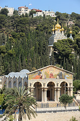 Image showing Mount of Olives, view from the walls of Jerusalem.