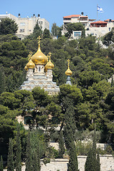 Image showing Mount of Olives, view from the walls of Jerusalem.