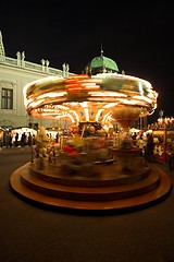 Image showing Merry-go-Round on a Christmas Market