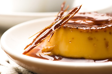 Image showing Delicious creme caramel dessert 