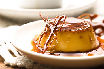 Image showing Delicious creme caramel dessert 