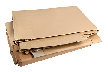 Image showing Pile of corrugated cardboard