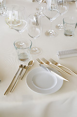 Image showing Table at luxury restaurant