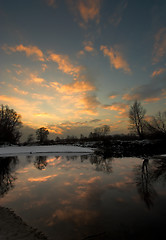 Image showing Dawn at the river