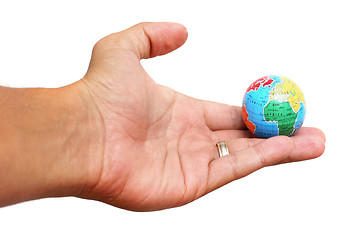 Image showing Hand and Earth