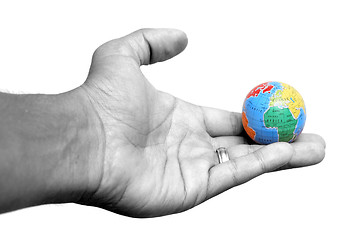 Image showing Hand and Earth