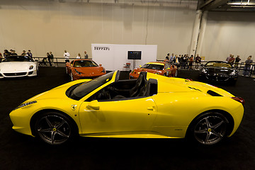 Image showing Yellow Ferrari Spider