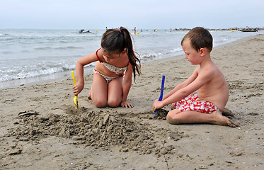 Image showing children on beach