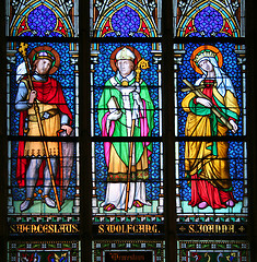 Image showing Saints on stained glass