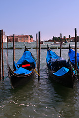 Image showing Venice gondolas 