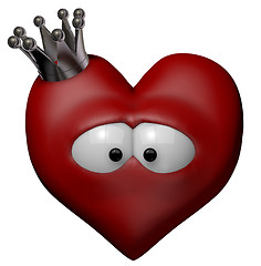 Image showing heart with crown