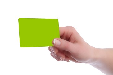 Image showing Card in format of Credit Card in Hand