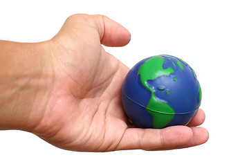 Image showing Hand World