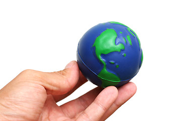 Image showing Hand and Globe